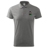 Da Oid Sinzer Bulldog Polo Shirt Herren Grau Meliert Leiten Front